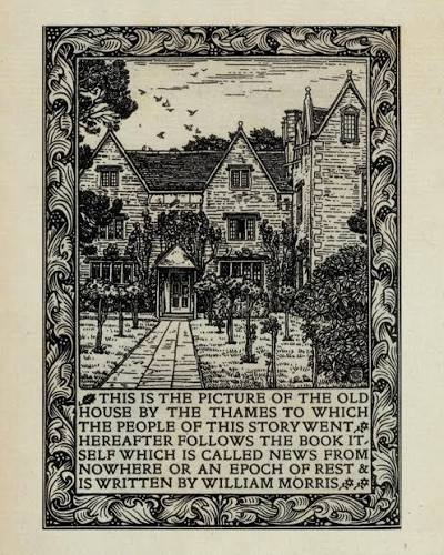 Ilustração de News from Nowhere, de William Morris
